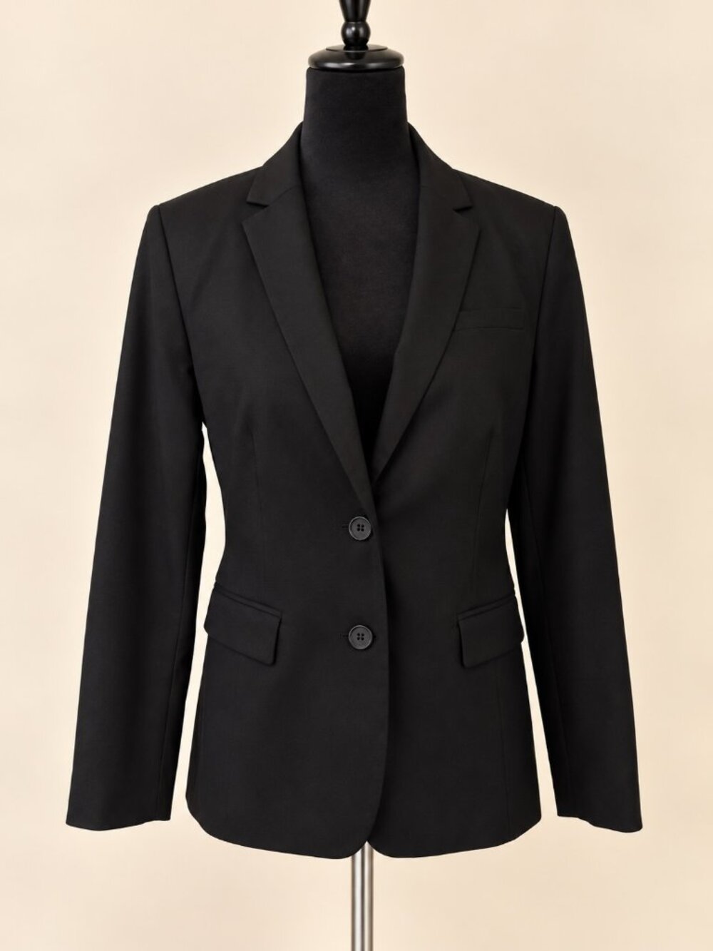 Banana Republic Petite Black Tailored Two Button Blazer Size 10P